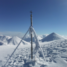 Agio Pnevma (2,254m) -from left: Mikros Troharis (2,130m), Askyfou Soros (2,213m), Grias Soros (2,331m)