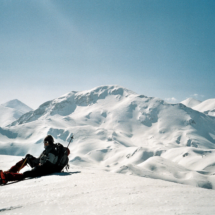 On Spathi summit -Agio Pnevma (2,254m) at the background 