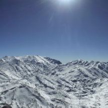 View from Malotyra (1,950m), right to left: Melintaou, Tzelias, Zaronokefala, Pachnes, Mesa soros, Svourihti, Grias Soros, Agio Pnevma